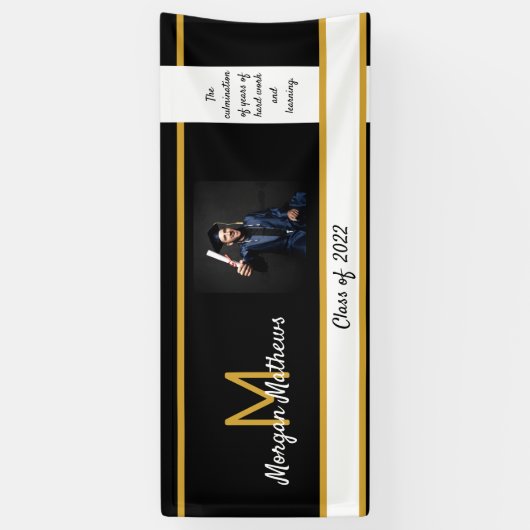 卒業伝統的黒 横断幕 (縦)