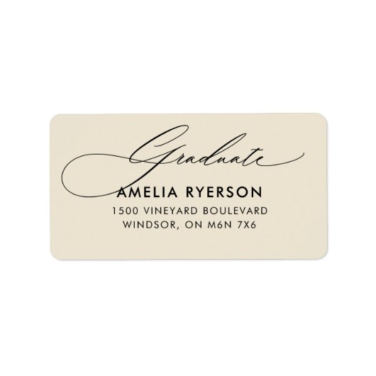 卒業住所 シール (正面)