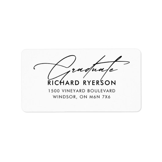 卒業住所 シール (正面)