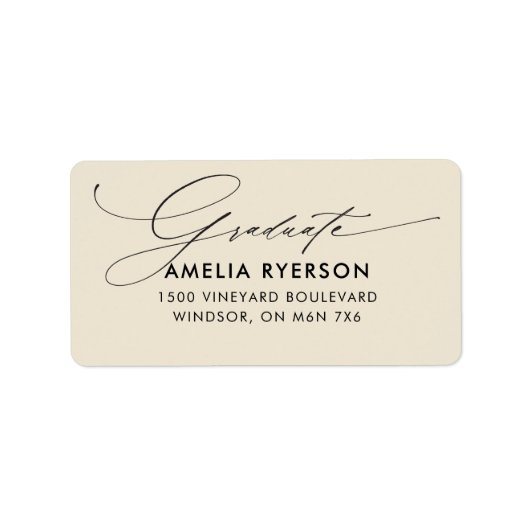 卒業住所 シール (正面)