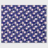 卒業何れかの年4の写真及び文字のテンプレート ラッピングペーパー (フラット)