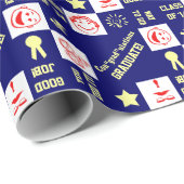 卒業何れかの年4の写真及び文字のテンプレート ラッピングペーパー (ロールコーナー)