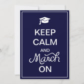 卒業保発表に落ち着いて行進 招待状 (正面)