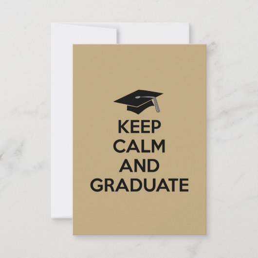 卒業保発表「穏やかで卒業」 招待状 (正面)