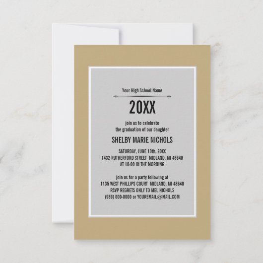 卒業保発表「穏やかで卒業」 招待状 (裏面)