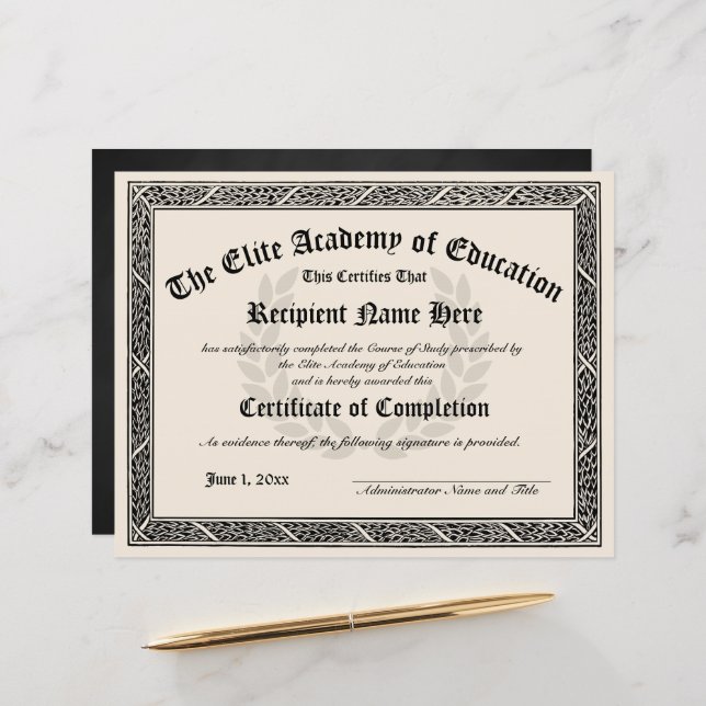 卒業修了証書の授与 (正面/裏面インサイチュ)