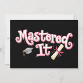 卒業修士号を取得 招待状 (正面)