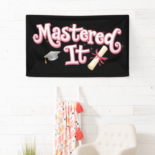 卒業修士号を取得 横断幕 (インサイチュ)