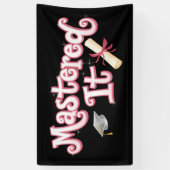 卒業修士号を取得 横断幕 (縦)