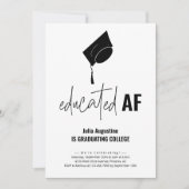 卒業党おもしろい招待状教育AF 招待状 (正面)