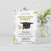 卒業党のパーソナライズされた招待状 招待状 (スタンド正面)