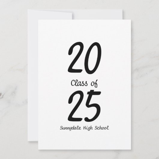 卒業党モダン招待状 招待状 (裏面)