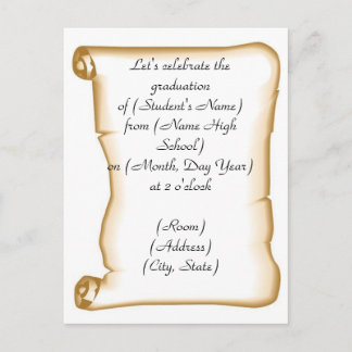 卒業党招待状 インビテーションポストカード