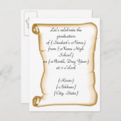 卒業党招待状 インビテーションポストカード (正面/裏面)