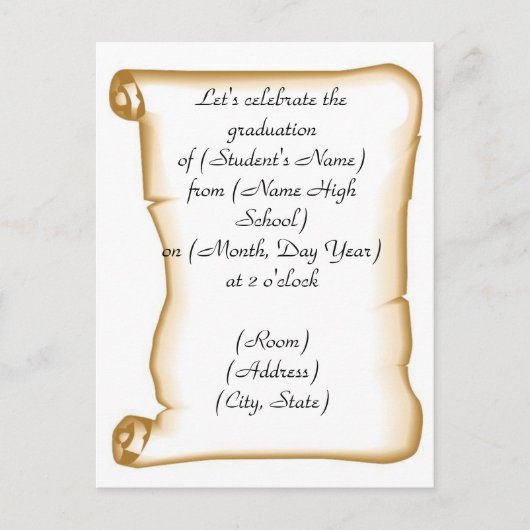 卒業党招待状 インビテーションポストカード (正面)