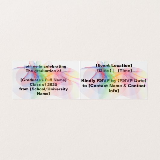 卒業党招待状 名刺 (内部フラット)