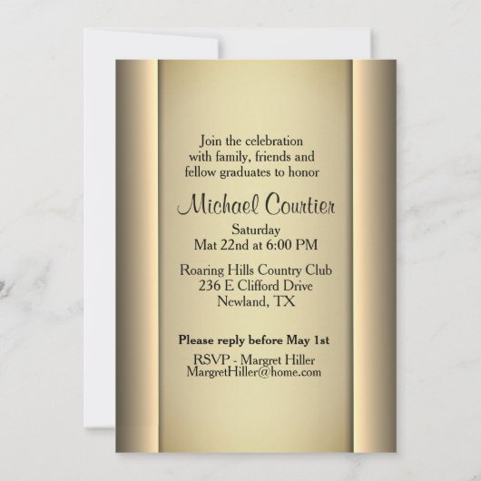 卒業党招待状 招待状 (裏面)