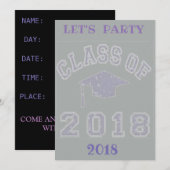 卒業党招待状 招待状 (正面/裏面)