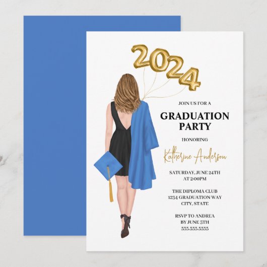 卒業党招待状 招待状 (正面/裏面)