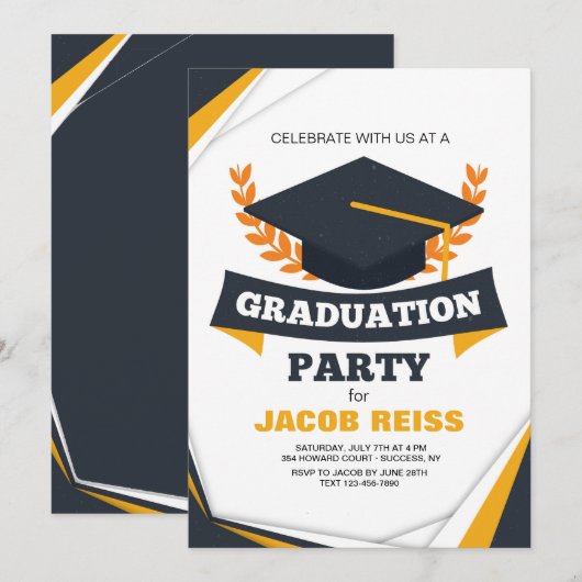 卒業党招待状 招待状 (正面/裏面)