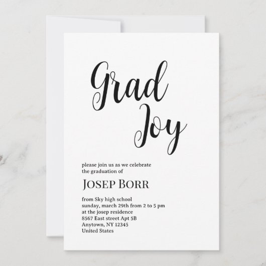 卒業党招待状 招待状 (正面)