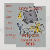 卒業党招待状 招待状 (正面/裏面)