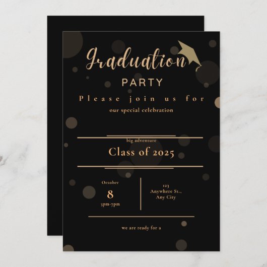 卒業党招待状 招待状 (正面/裏面)