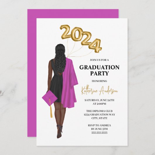 卒業党招待状 招待状 (正面/裏面)