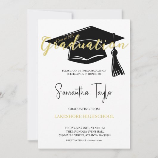 卒業党 招待状 (正面)