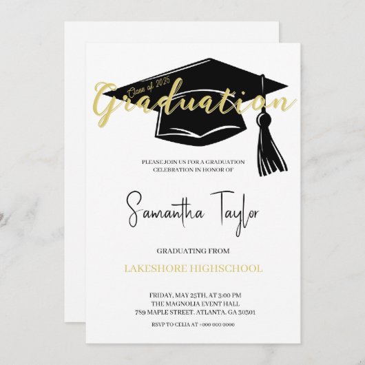 卒業党 招待状 (正面/裏面)