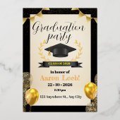 卒業党 箔招待状 (正面)