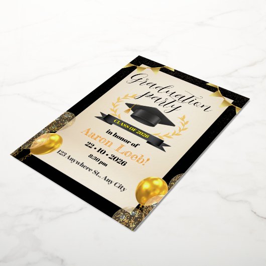 卒業党 箔招待状 (回転した状態)