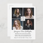 卒業写モダン真コラージュシンプルグラード 案内ポストカード (正面/裏面)