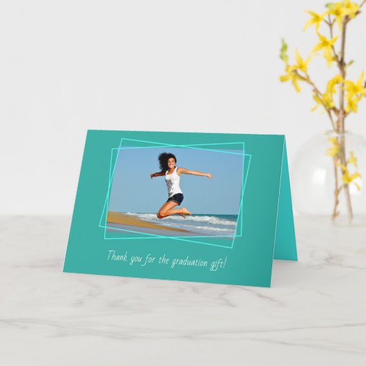 卒業写真ありがとう カード (黄色い花)