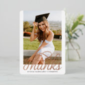 卒業写真ありがとう 箔招待状 (立ち正面)