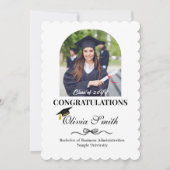 卒業写真おめでとうございます卒業スタイリッシュ シーズンカード (正面)
