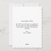 卒業写真おめでとうございます卒業スタイリッシュ シーズンカード (裏面)