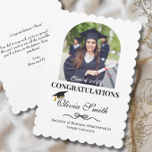 卒業写真おめでとうございます卒業スタイリッシュ シーズンカード