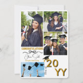 卒業写真おめでとうございます卒業生BFF金ゴールド シーズンカード (正面)