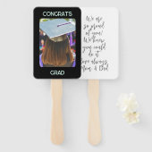 卒業写真おめでとう大学院生ハンドファン ハンドファン (正面&裏面)