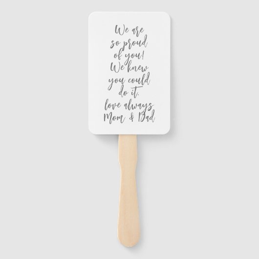 卒業写真おめでとう大学院生ハンドファン ハンドファン (裏面)