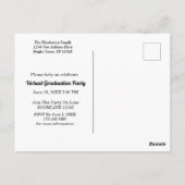 卒業写真おめでとう招待状はがき ポストカード (裏面)