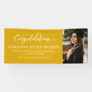 卒業写真おめでとう 横断幕