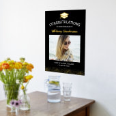 卒業写真おめでとう 箔ポスター (レイダウン (キッチン))