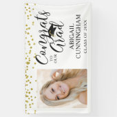 卒業写真おめでとうGRADスクリプト紙吹雪 横断幕 (縦)