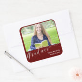 卒業写真かわいい2023年クラス卒業パーティー スクエアシール (封筒)