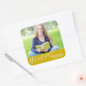 卒業写真かわいい2024年クラス卒業パーティー スクエアシール (封筒)