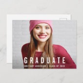 卒業写真のお知らせ空白のP (戻る) 案内ポストカード (正面/裏面)