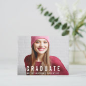 卒業写真のお知らせ空白のP (戻る) 案内ポストカード (スタンド正面)