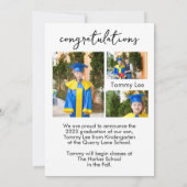 卒業写真のお知らせ4枚の画像付き 招待状 (裏面)